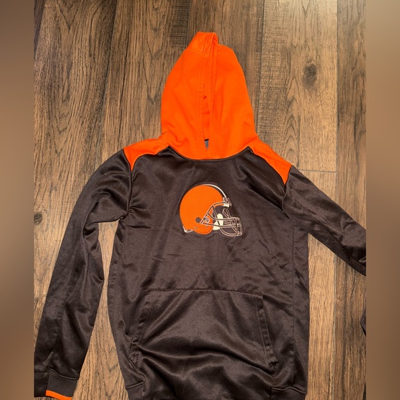 NFL Brown and Orange Men's Hoodie - Picture 1 of 2